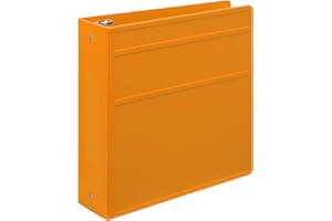 Carstens 3-Inch Heavy Duty 3-Ring Binder - Side Opening, Mango, Durable Plastic, Precision No-Gap Rings, Waterproof Cover, No Pockets, Holds 400 US Letter Sheets, BPA-Free, Made in USA (1736-00-3R)