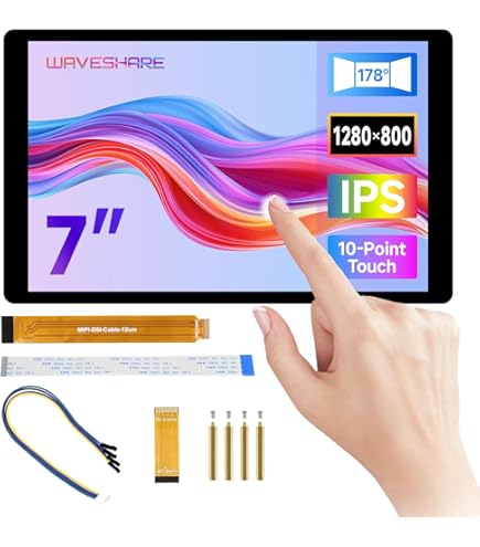 Waveshare 7 Zoll Kapazitives Touch Display - Kompatibel Mit Raspberry Pi 720x1280 IPS