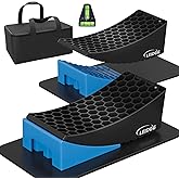 LEIDGG 2Packs RV Leveling Blocks System Kit Camper Leveling Blocks | RVS Trailer with Carrying Bag, Anti-Slip Mats, T Bubble Level Up to 35000 LBS Blue