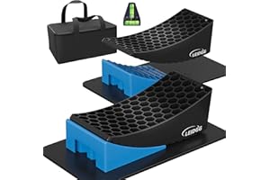 LEIDGG 2Packs RV Leveling Blocks System Kit Camper Leveling Blocks for RVS Trailer with Carrying Bag, Anti-Slip Mats, T Bubble Level Up to 35000 LBS Blue
