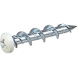 Hillman 42007 WALLDOG Screw & Anchor in One! White Pan Head Phillips, 3/16" x 1-1/4", 20 Pieces