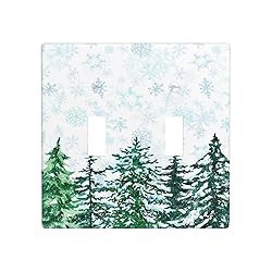 Pznen Pine Tree Christmas Woods Toggle Light Switch