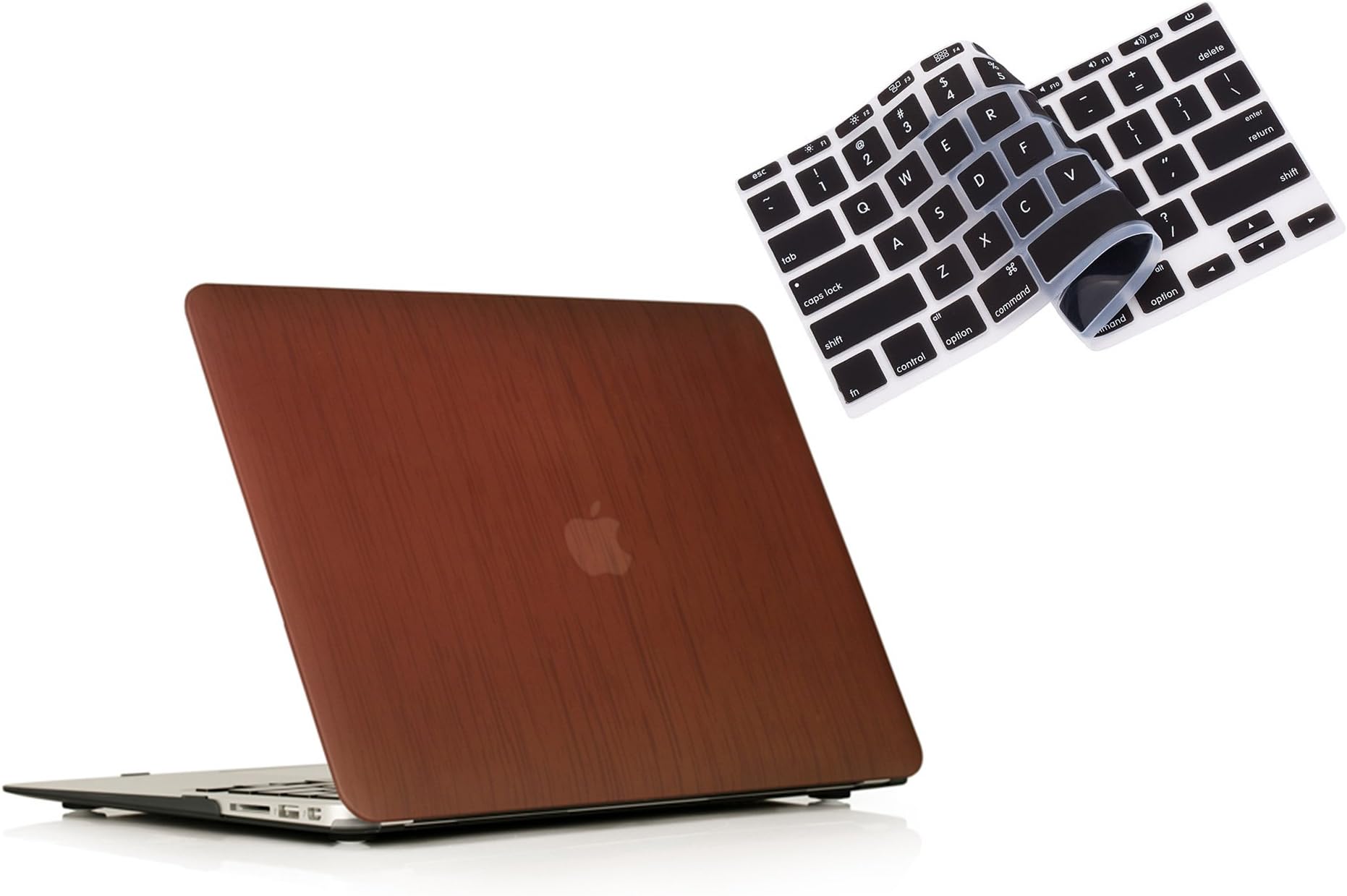 RUBAN Case Only Compatible with MacBook Air 13 Inch (Models: A1369 & A1466, Older Version 2010-2017 Release), Slim Snap On Hard Shell Protective Cover and Keyboard Cover, Brown