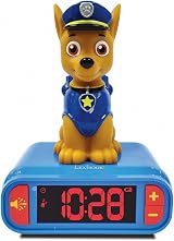 Lexibook Paw Patrol Chase Nightlight Alarm Clock LCD Backlit Blue