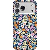 Casely iPhone 17 Pro Max Case | Full Bloom | Navy Floral | Compatible with MagSafe | Classic Ultra Slim Design