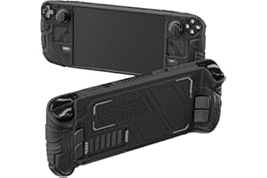 PlayVital Mecha Protective Case for Steam Deck – Anti-Slip Silicone Grip Cover for Steam Deck OLED & LCD | Shockproof Shell w