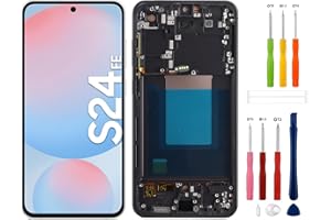 TFT LCD Digital Display Replacement Compatible with Galaxy S24 FE 5G S721 SM-S721U S721B S711W (Black with Frame) LCD Display