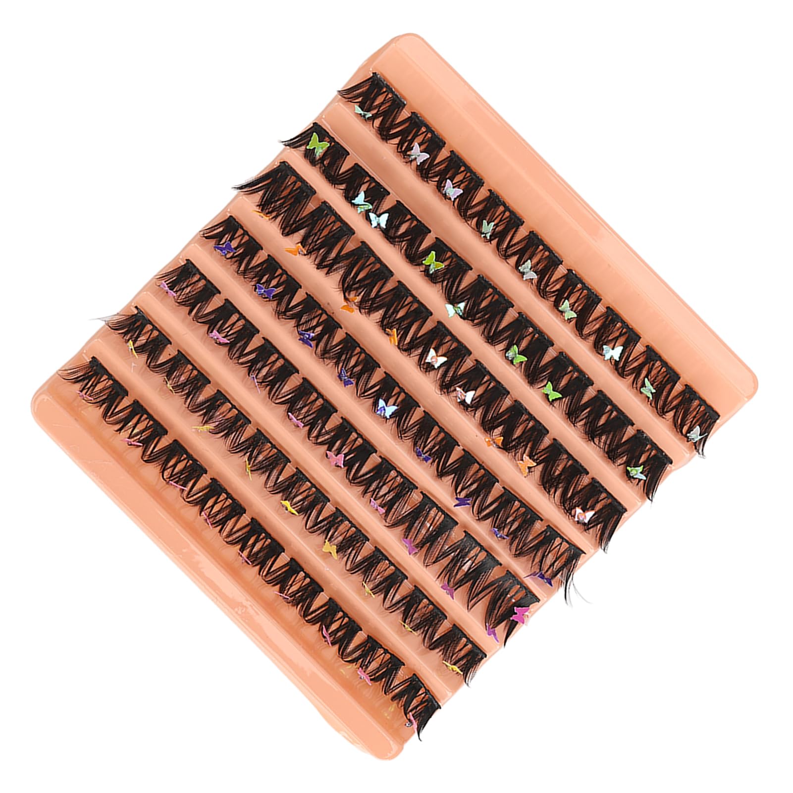 Cluster Eyelash Extensions, Individual Eyelashes Mixed 63 Soft Clusters 7 Rows for Cosplay