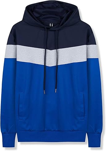 color block mens hoodie