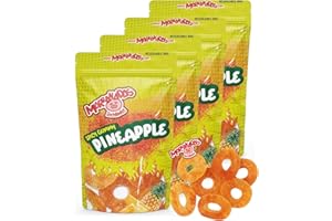 Marranadas Enchilados Spicy Gummies Mexican Candy Assortment, 12 Flavors, 3.1 oz Bags 4 Pack (Pineapple)