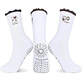 Women's Cute Pilates Socks - Non - Slip Ballet Style, Ideal for Yoga & Fitness
