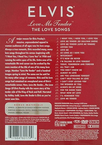 Love Me Tender The Love Songs Of Elvis Presley Amazon In Elvis Presley Movies Tv Shows