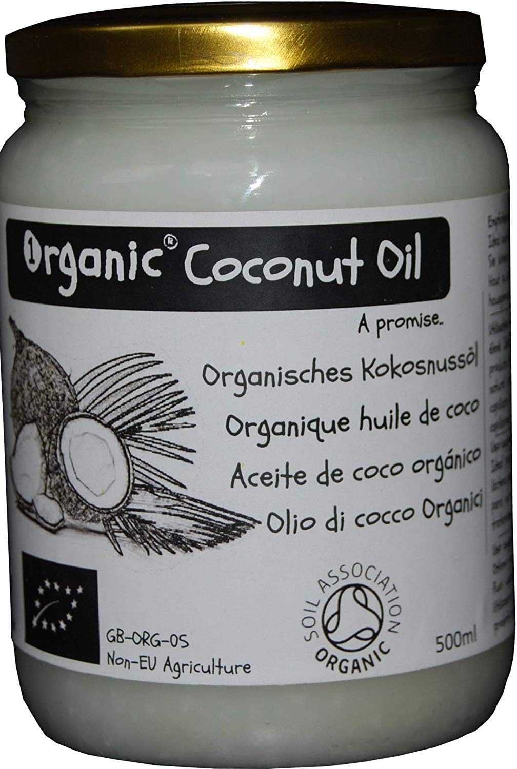 Coconut Oil, Virgin, 100% Organic Certified, Pure, Natural, 500ml