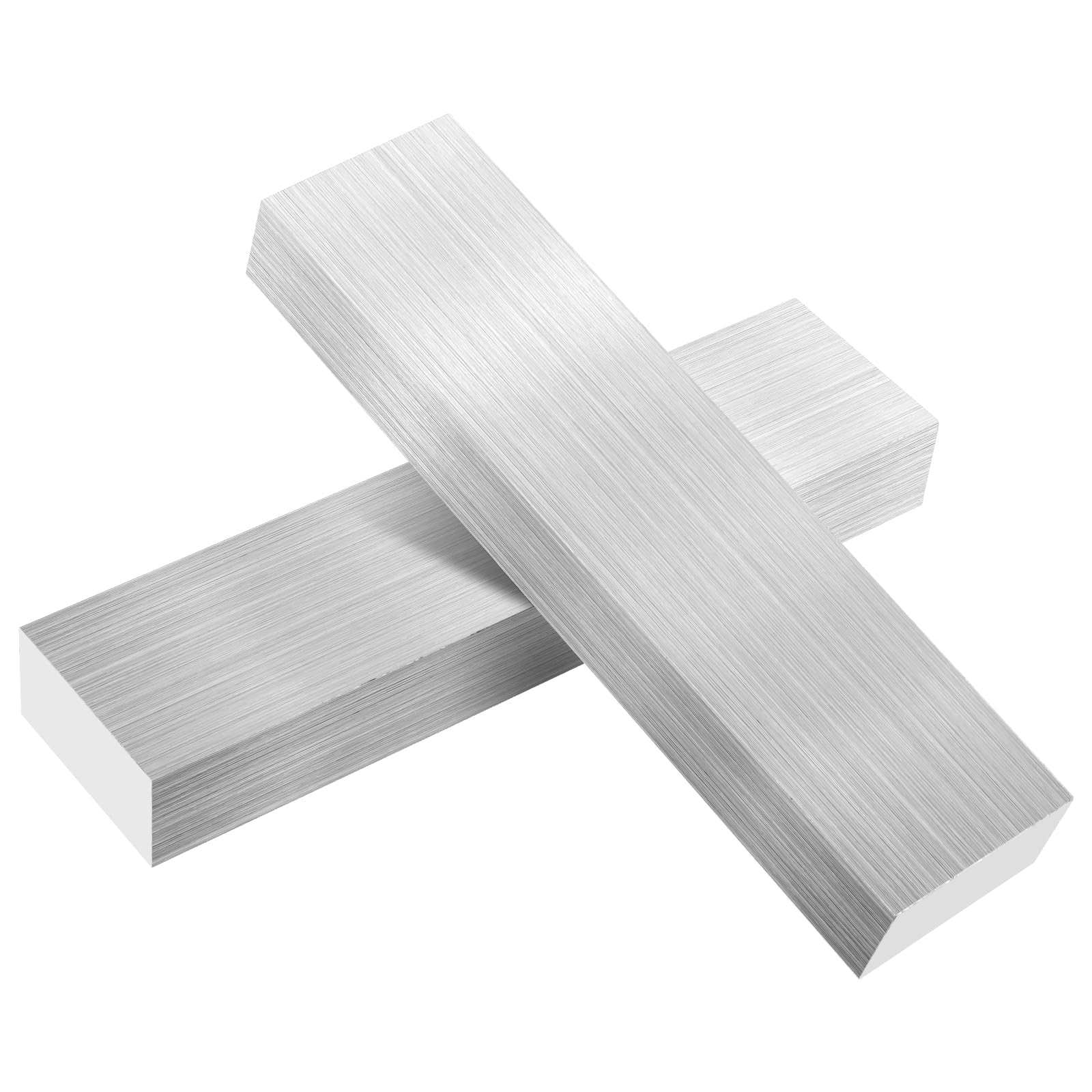 Photo 1 of TAICHEUT 2PCS 1 x 2 x 7.8 Inches Aluminum Solid Flat Bar, 25 x 50 x 200mm Aluminum Block, T6061 General Purpose Palate