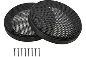 FUHENGLI 3" Speaker Grill Covers, Car Speaker Subwoofer Guard Protector, ABS Plastic Frame with Metal Mesh, Black - 2Pcs