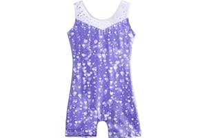 DAXIANG Gymnastics Leotards for Girls, Leotard for Girls Gymnastics Outfit Black Shorts Dance Unitard Biketards Blue Pink