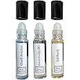 Avany Naturals Mens Fragrance Samples - Roll on Body Oil, Pure Uncut Solid Perfume, Travel Size Cologne, Rollerball Fragrance, 3 Pc Set