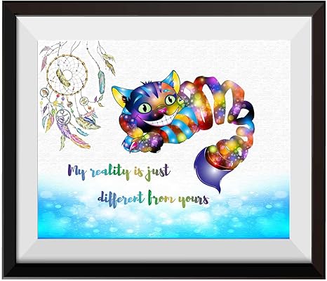 Uhomate Alice In Wonderland Cheshire Cat Abstract Canvas Print Wall Art For Home Decor Bedroom Decor C022 8x10