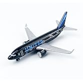AVIAMUSE Model Airplane, United Black Livery Aircraft Planes Model Suitable for Collection and Christmas Birthday, Desktop Decor