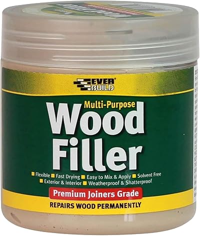 Sika Everbuild Multipurpose Wood Filler 250ml White Sandable Indoor Outdoor