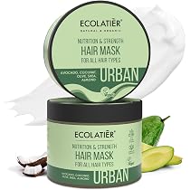 Amazon.com: ECOLATIÈR Mascarilla capilar para cabello dañado ...