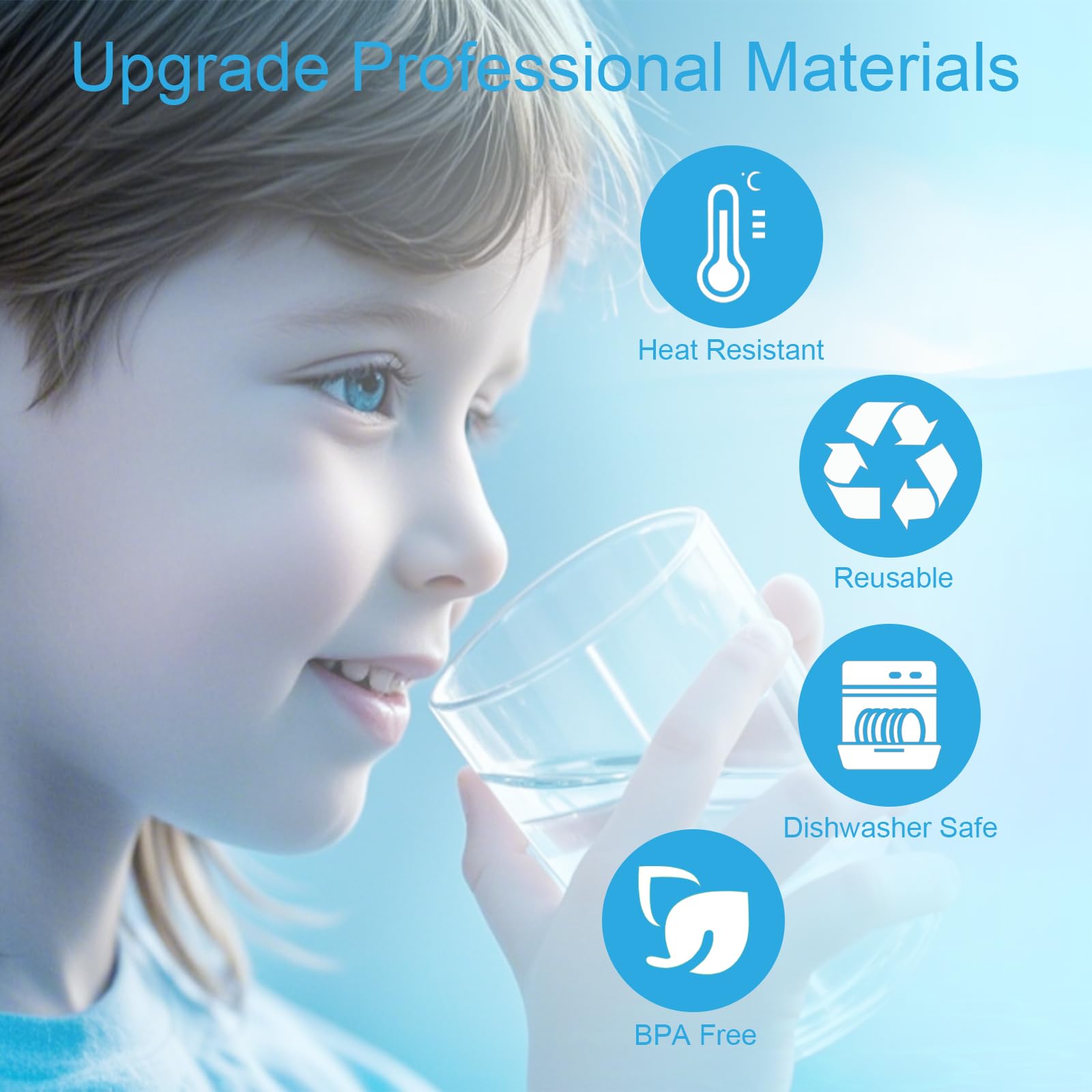 Xaxuqtu【5 PCS】3 & 5 Gallon Water Jug Cap, Upgrade Reusable Replacement Caps, Non Spill Lids for 55mm Water Bottle