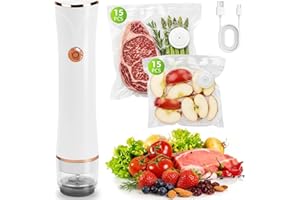 Handheld Vacuum Sealer for Food,Cordless Portable Vacuum Sealer Machine with Visible Water Tank, USB-C Rechargeable, Seal Mea