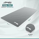 Respire Fitness Yoga Mat 185 x 57 cm Non-Slip Thick Cushion Grey view 3
