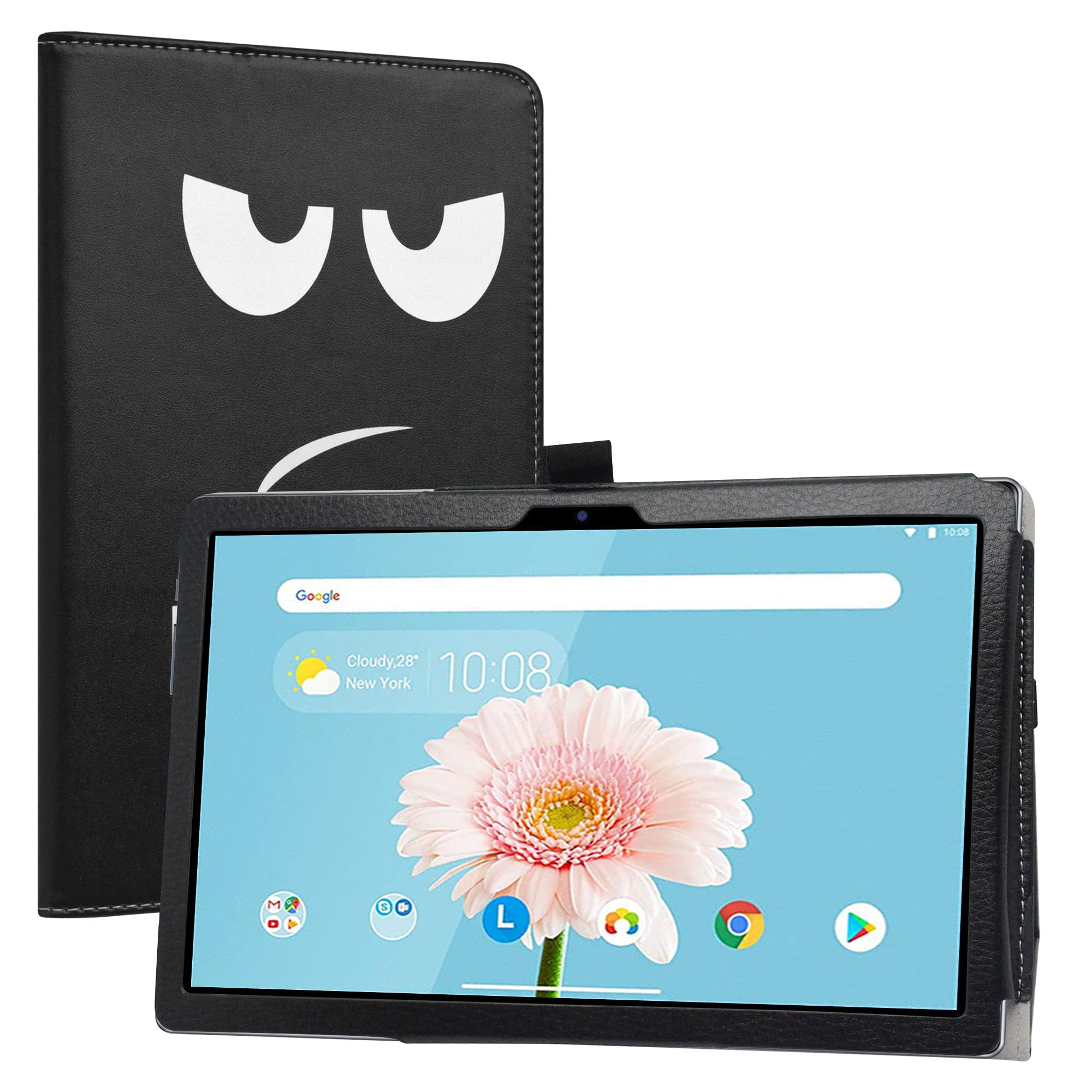 LiuShan Compatible with TECLAST P20HD Case,TECLAST M40 Case,PU Leather Slim Folding Stand Cover for 10.1" TECLAST P20HD / TECLAST M40 Tablet (Not Fit TECLAST P10),Don't Touch