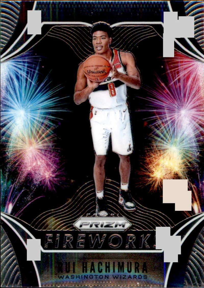 2019-20 Panini Prizm Fireworks #29 Rui Hachimura Washington Wizards Basketball Card