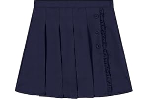 Nautica Girls' School Uniform Pleated Pull-on Scooter Skirt With Undershorts, Knit Waistband