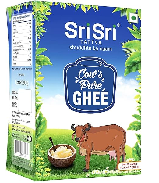 Sri Sri Tattva Cow's Ghee, 1L Amazon.in Grocery & Gourmet Foods