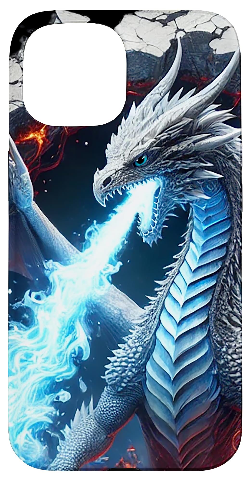 Fierce Blue Dragon Breakout Case for iPhone 15
