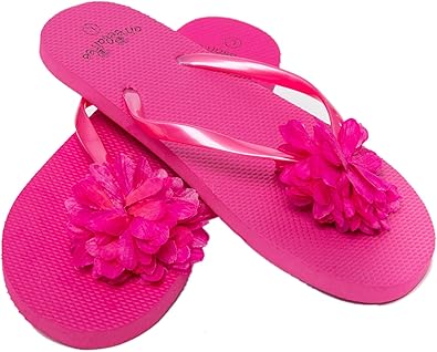 womens flower flip flops