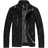wantdo Men's Cotton Lightweight Jacket Military Jacket Casual Field Coat Windbreaker