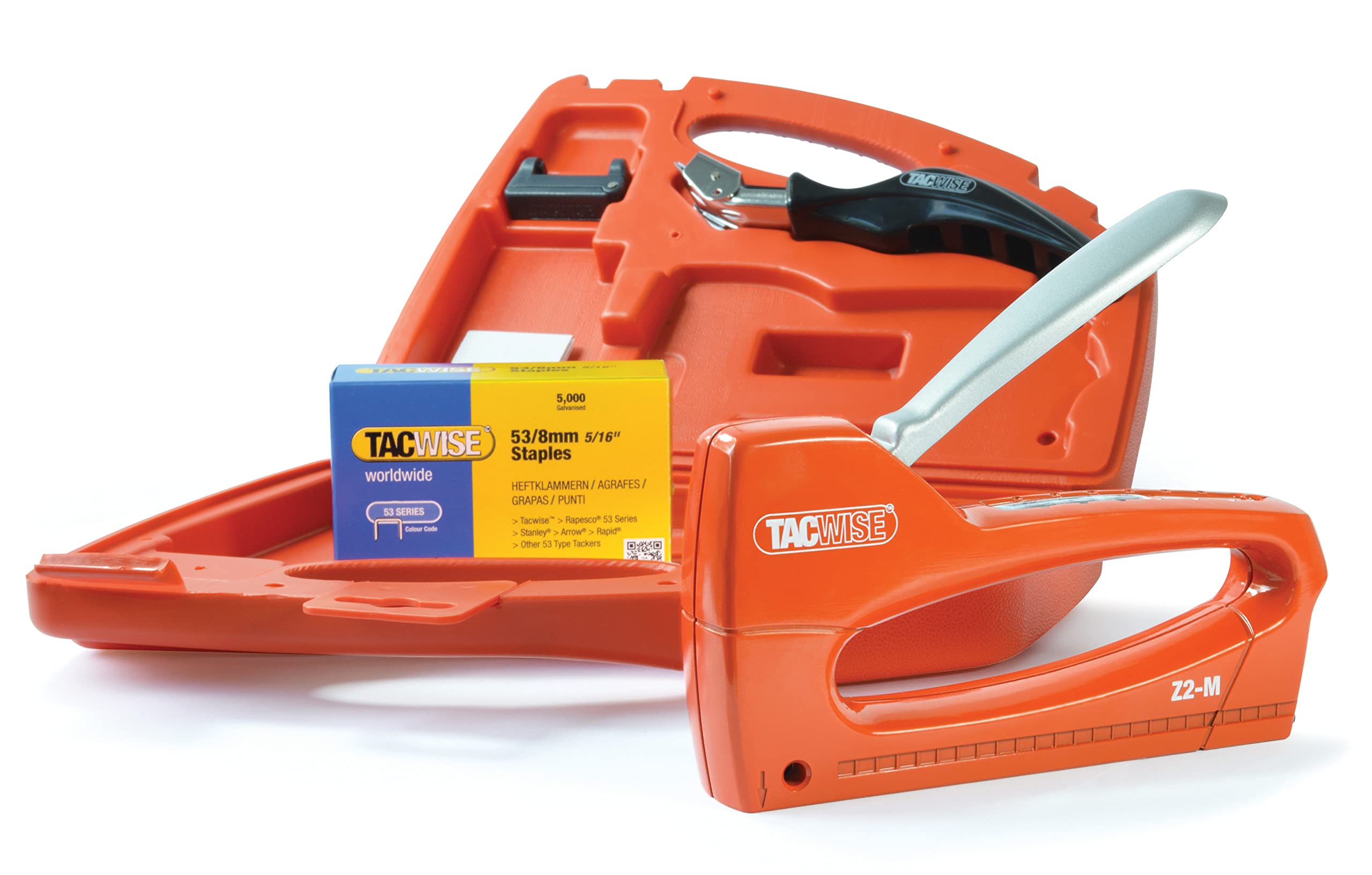 Tacwise 1219 Z2-M All-Metal Staple Tacker with 5,000 Staples & Staple Remover, Uses Type 13 & 53 Staples