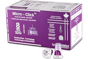 8mm 32G Micro-Click Diabetic Pen Needles [100 pen needles], Insulin Pen Needles, ozempic needles