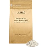 Pure Original Ingredients 9 Grain Flour (5 lb), Bread, Dough, Storable, Transportable
