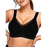 Yisfo Wireless Jelly Push Up Full Coverage Bras for Women V Mesh Seamless No Underwire Comfortable Tshirt Bralettes