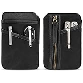 SAYRAM SP10 Waxed Canvas EDC Pouch, EDC Organizer Pouch for Men, Small Pocket Organizer Pouch for Coins, Phone, Multitool, Flashlight, EDC Gears