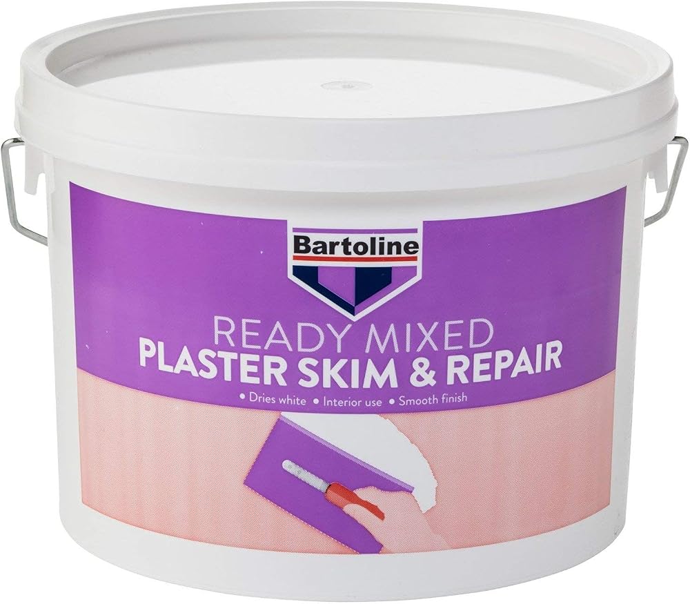 Bartoline Ready Mixed Plaster Skim and Repair 5L for Wall & Ceiling Repairs