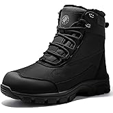 ANGRYRAM Winter Steel Toe Boots for Men Women Warm Comfortable Slip Resistant Snow Work Boots Puncture Resistant Safety Winter Work Boot