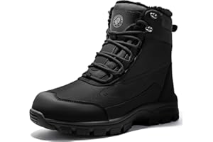 ANGRYRAM Winter Steel Toe Boots for Men Women Waterproof Warm Comfortable Slip Resistant Snow Work Boots Puncture Resistant Safety Winter Work Boot