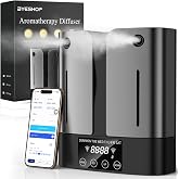 BYESHOP Waterless Essential Oil Diffuser, Two-Nozzles Scent Diffuser, 5000 Sq.Ft Waterless Diffuser, Wireless App Control, No-Noise Work, Suitable for Large Room/Home/Hotel/Office, 320 ml