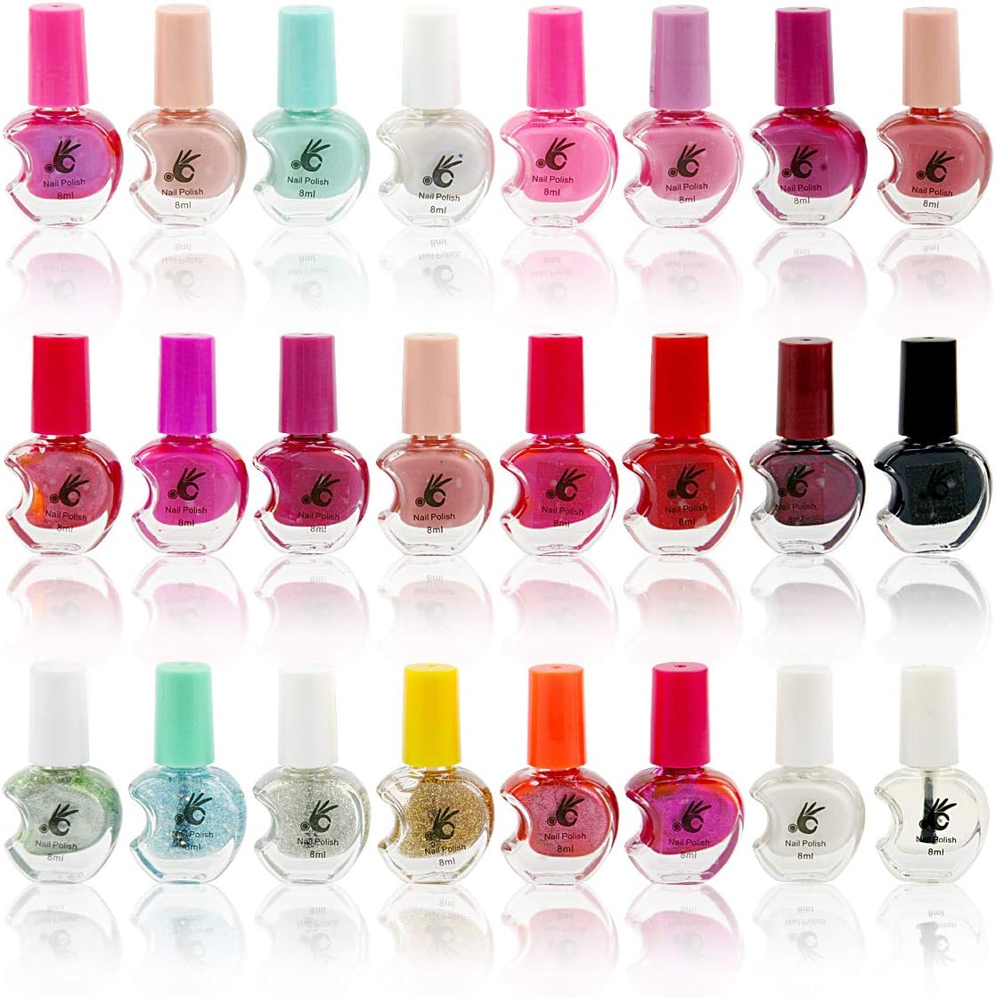 24 x NAIL VARNISH POLISH ASSORTED COLOURS WHOLESALE JOB LOT SET FROM UK