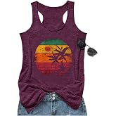Womens Mandala Vintage Graphic Racerback Tank Tops Summer Casual Loose O-Neck Tanks Vest Vacation Classic-Fit Shirt Cami