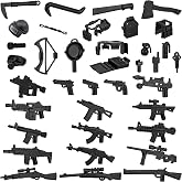 HIMIRICH Weapons Pack Military Toy Set Building Blocks Model for Soldier Figures, Army Equipment Gear Kit Pieces and Parts Accessories Compatible with Major Brand, 38 Pcs