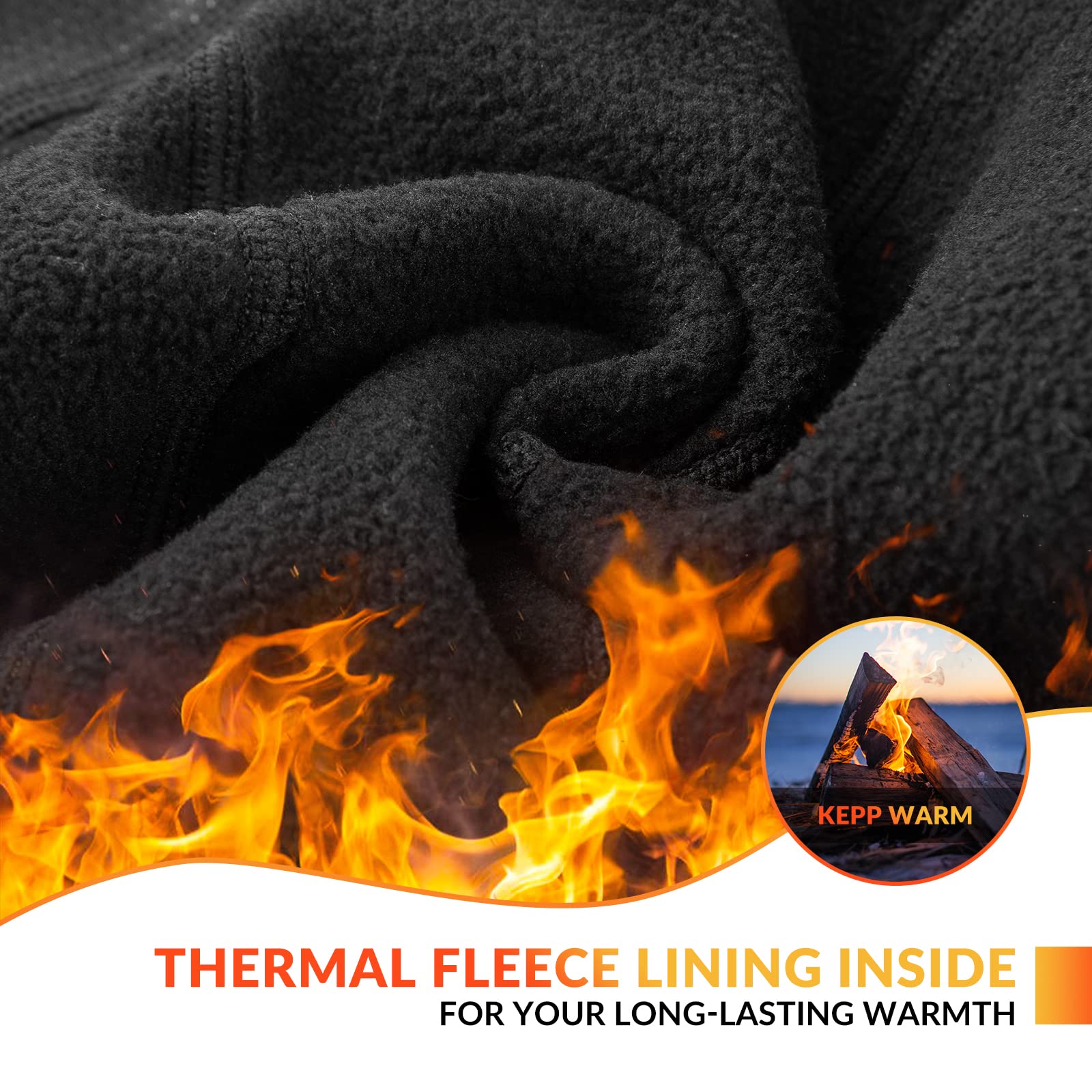 ROCKBROS Fahrrad Mütze Winter Sturmhaube Unterhelmmütze Wintermütze Unter Helm Gesichtshaube mit Brillen-Loch für Radfahren Motorradfahren Skifahren Wandern Helmmütze Herren Damen 4