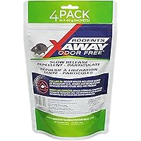 Rodents Away Odor Free, 4-Pack, Slow Release Mouse Repellent