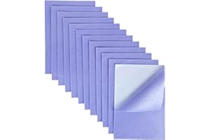 Jtnohx Self Adhesive Felt Sheets, 12 Pieces Sticky Felt, 8"x12" Soft Felt Sheets with Adhesive Backing for Sewing DIY Crafts (Purple)